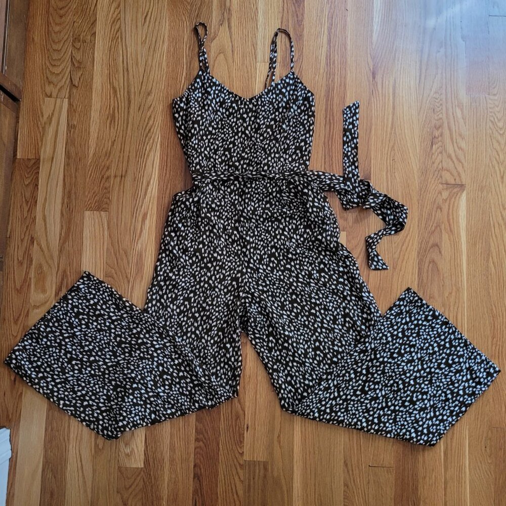 Wide Leg Pantsuit Jumpsuit Size M